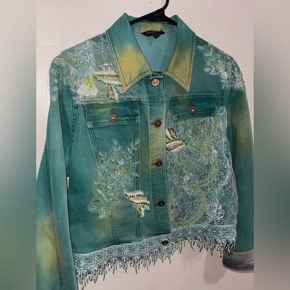 Rare Vintage beaded Denim Jacket - Picture 6 of 10
